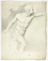 The Borghese Gladiator from the Statue in Rome