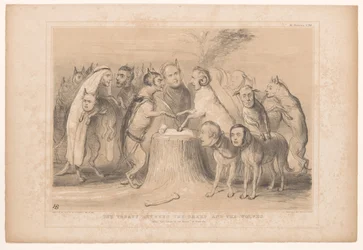 The Treaty Between the Sheep and the Wolves (After Les Loups et les Brevis of Granville)