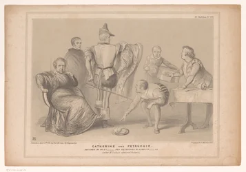Caricature with Prime Minister Robert Peel and Joseph Hume