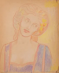 Untitled [Medieval female figure]