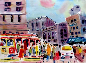 Lively San Francisco Cable Car