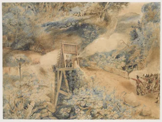 The 3rd West India Regiment Fire on French Troops at a Bridge Head, on the Ile de Cabret or Terre d