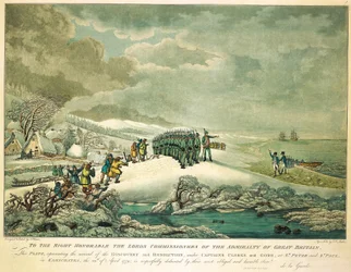 To the Right Honorable The Lords Commissioners of the Admiralty of Great Britain, This Plate Representing the Arrival of the 