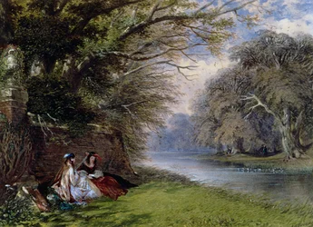 Young Ladies by a River