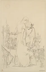 Lovers by a Rosebush, 1848