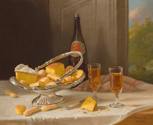 Still Life with Silver Cake Basket, 1866