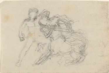 Battle between Man and Centaur