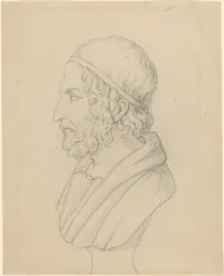 Classical Portrait Bust of a Bearded Man