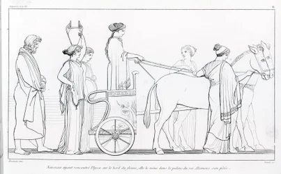 Nausicaa, who just met Ulysses, takes him back to his father