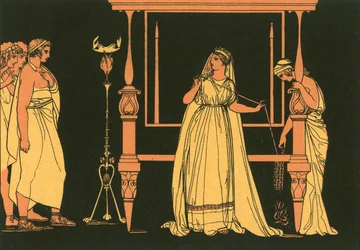 Penelope surprised by the suitors
