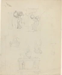 Sheet of Studies (recto and verso)