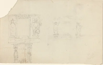 Structure with Figures in Asian Dress (Illustration for 