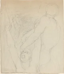 Two Fighting Figures
