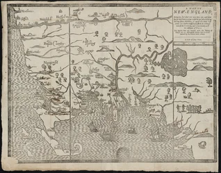 The Map of New England from William Hubbard