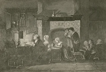 The Grocer and his Family at Prayers