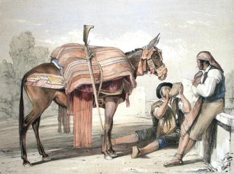 Itinerant Peasants with a Mule, Andalusia