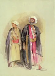 Sheik Hussein of Gebel Tor and His Son