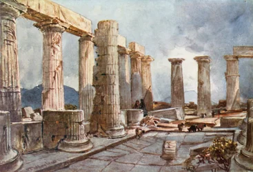Interior of the Temple of Apollo at Bassae in Arcadia