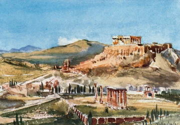 The Acropolis and the Temple of Olympian Zeus from the Hill Ardettos