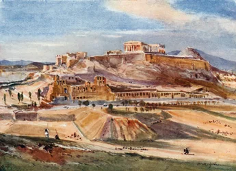 The Acropolis from the Base of the Philopappus Hill