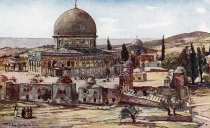 The Dome of the Rock (Mosque of Omar), from the Barracks near the Site of the Tower of Antonia