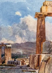 The Eastern Portico of the Erechtheum viewed from the Northern Peristyle of the Parthenon