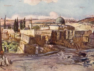 The Mosque of El Aksa, from Inside the South Wall of Jerusalem