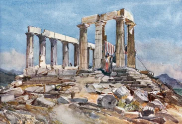 The Temple of Athena at Sunium from the North