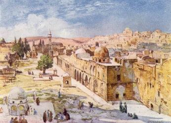 The West Side of the Temple Area, from the Barracks near the Site of the Tower of Antonia