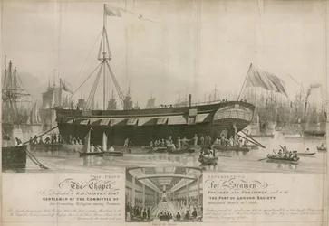 The Chapel for Seamen, instituted 18 March 1818 and moored off Wapping