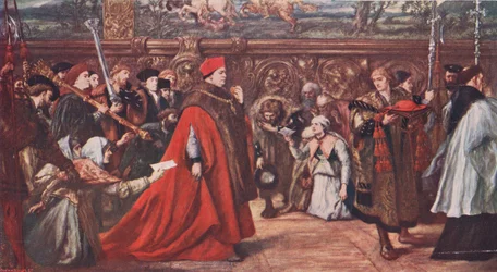 Cardinal Wolsey going in procession to Westminster Hall 1515