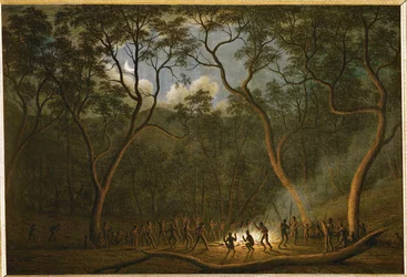 Moonlight-Dance of the Aborigines of Van Diemen Land, Tasmania