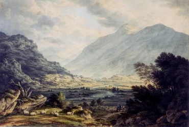 Near Capel Currig, with a view of Mount Snowdon, Wales