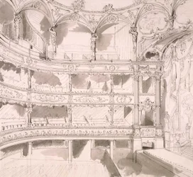 Interior of St. James Theatre, London (sketch)
