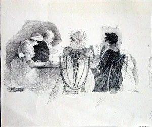 A Gathering at a Table (detail)