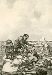 Dr. Grenfell Adrift on an Ice Floe