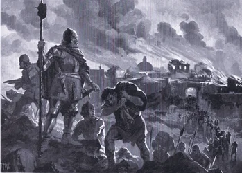 Ivan the Black Sets Fire to Zhabliak 1484, from Hutchinson