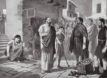 Roman Colonizers trading with the Native Dacians