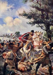 The Battle of Bouvines, 1214, illustration from 