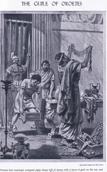 The Guile of Oroetes: Eight Chests of Stones with a Layer of Gold on Top, Shown to the Messenger of Polycrates, c.1950