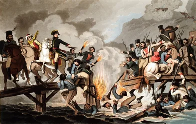 Napoleon I and French Army Crossing the Berezina in November 1812