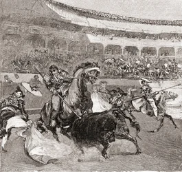 A Bullfight in Seville, Spain, from 