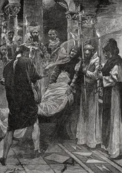 The Burial of King Ethelbert of Kent, from the book 
