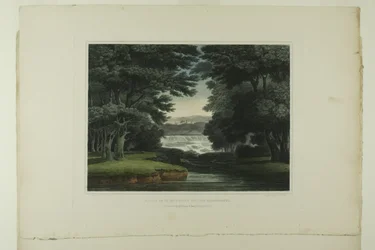Falls of St. Anthony on the Mississippi, Plate Seven of the First Number of Picturesque Views of American Scenery