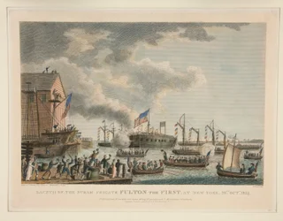 Launch of the Steam Frigate Fulton the First