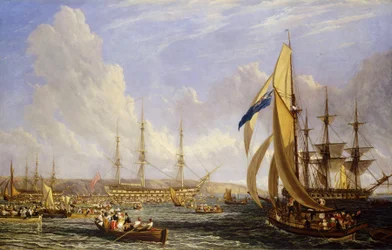 Maritime Scene in Front of Plymouth, England, August 1815