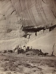 Ruins of Cliff Dwellings, Canyon de Chelly, Arizona, c. 1879-1881