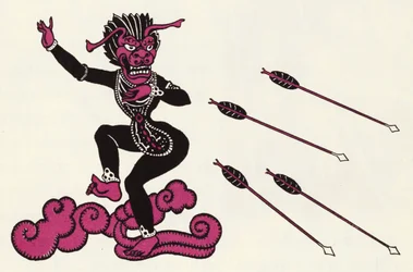 Embellishment for The Story of Aladdin and the Wonderful Lamp (colour litho)