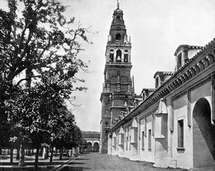 Court of Oranges and Mosque, Cordoba, Spain, 1893