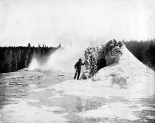 Crater of the Giant Geyser, Yellowstone National Park, USA, 1893